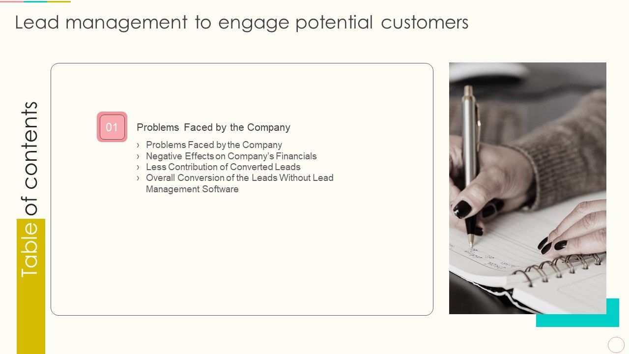 Table_Of_Contents_Lead_Management_To_Engage_Potential_Customers_Leads_Infographics_PDF_Slide_1.jpg