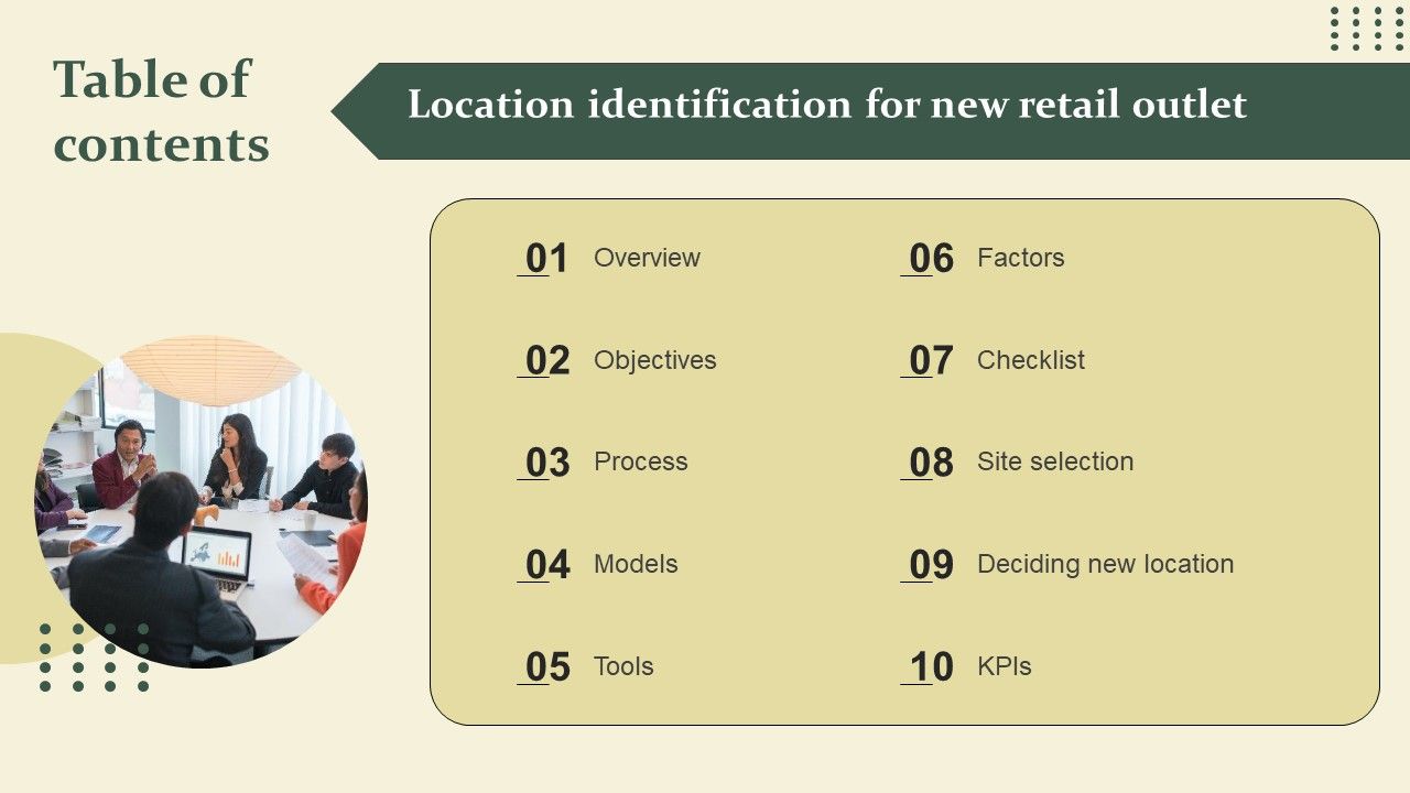 Table_Of_Contents_Location_Identification_For_New_Retail_Outlet_Professional_PDF_Slide_1.jpg