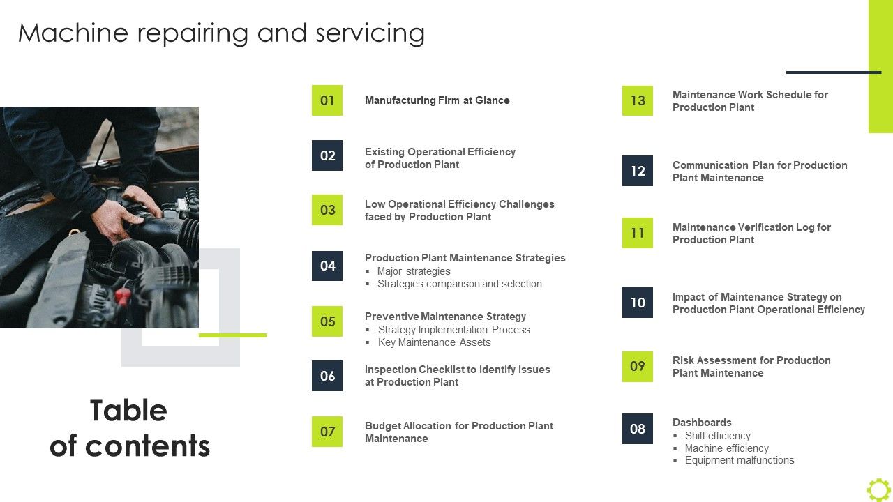 Table_Of_Contents_Machine_Repairing_And_Servicing_Ppt_Portfolio_Infographics_PDF_Slide_1.jpg