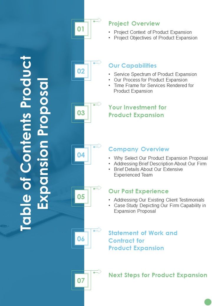 Table_Of_Contents_Product_Expansion_Proposal_One_Pager_Sample_Example_Document_Slide_1.jpg
