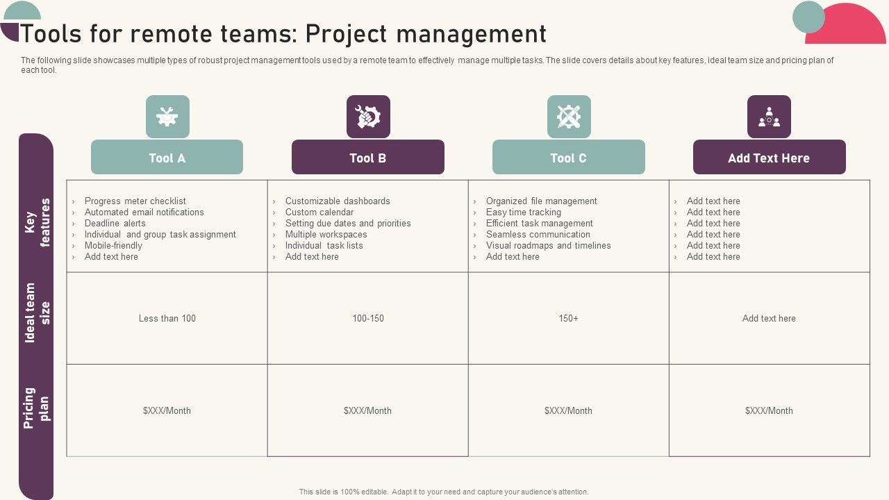 Tactics_For_Establishing_Sustainable_Hybrid_Work_Environment_Tools_For_Remote_Teams_Project_Management_Infographics_PDF_Slide_1.jpg