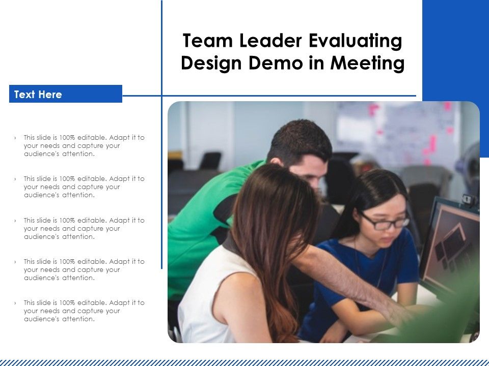 Team_Leader_Evaluating_Design_Demo_In_Meeting_Ppt_PowerPoint_Presentation_File_Vector_PDF_Slide_1.jpg