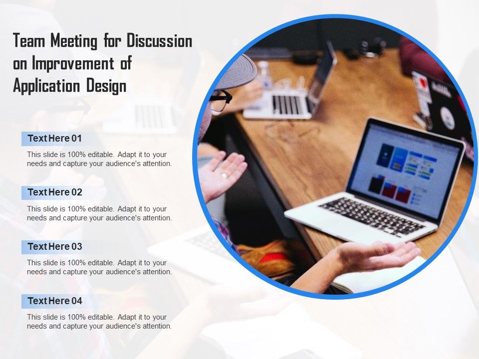 Team_Meeting_For_Discussion_On_Improvement_Of_Application_Design_Ppt_PowerPoint_Presentation_File_Files_PDF_Slide_1.jpg
