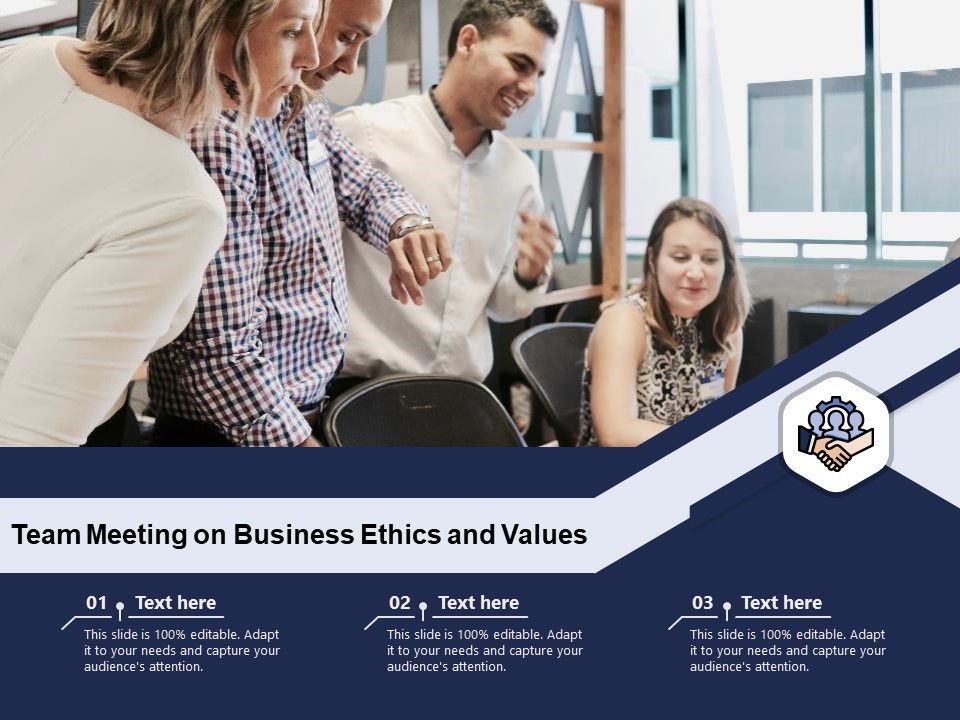 Team_Meeting_On_Business_Ethics_And_Values_Ppt_PowerPoint_Presentation_File_Visual_Aids_PDF_Slide_1.jpg