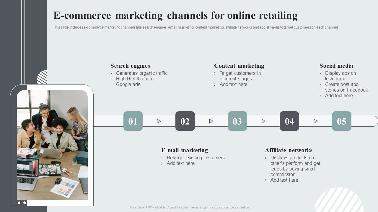Techniques_To_Enhance_Customer_Engagement_Via_Digital_Platforms_E_Commerce_Marketing_Channels_For_Online_Retailing_Brochure_PDF_Slide_1.jpg