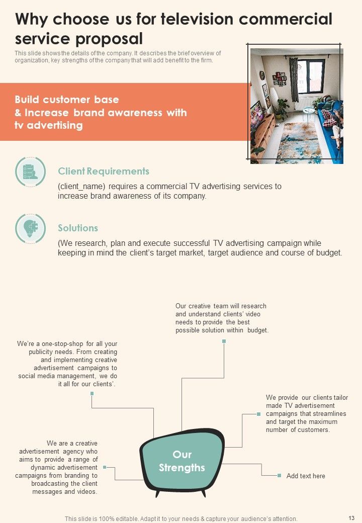 Television Commercial Service Proposal Example Document Report Doc Pdf Ppt