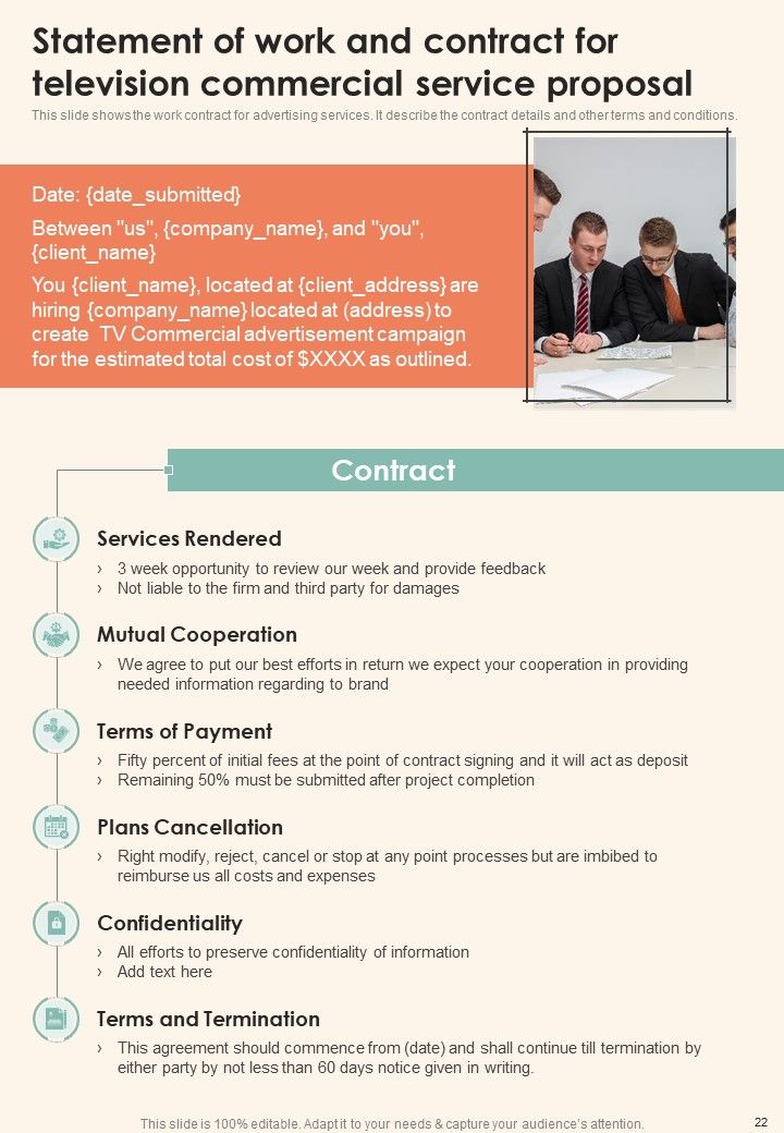 Television Commercial Service Proposal Example Document Report Doc Pdf Ppt