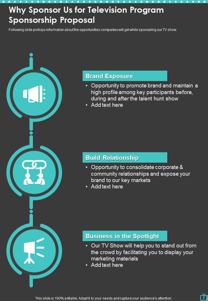 Television Program Sponsorship Proposal Example Document Report Doc Pdf Ppt
