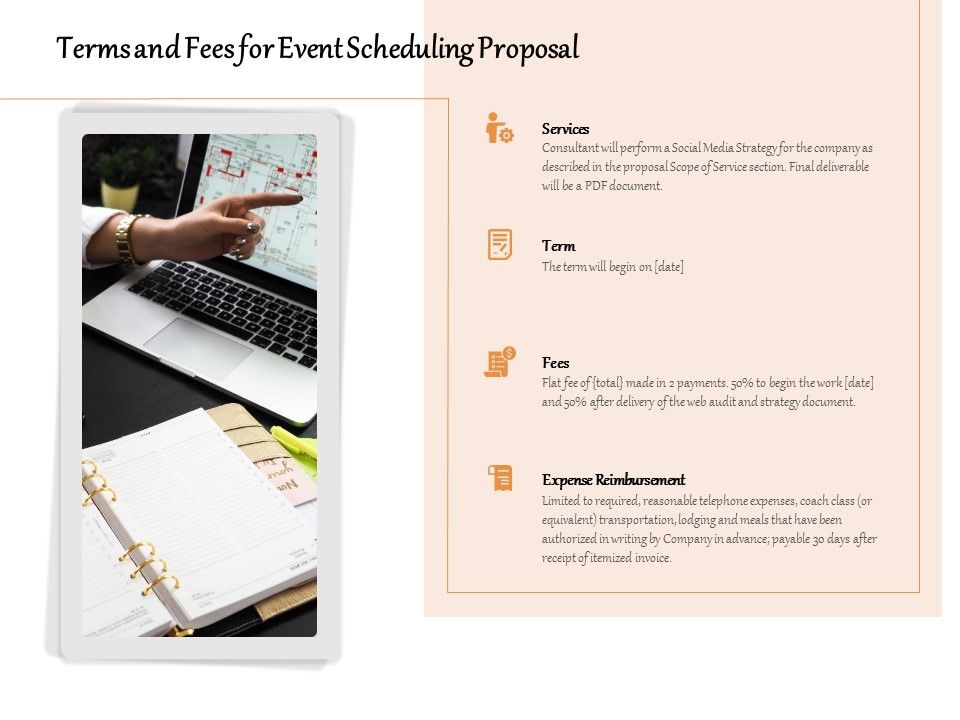 Terms_And_Fees_For_Event_Scheduling_Proposal_Ppt_PowerPoint_Presentation_File_Gridlines_PDF_Slide_1.jpg