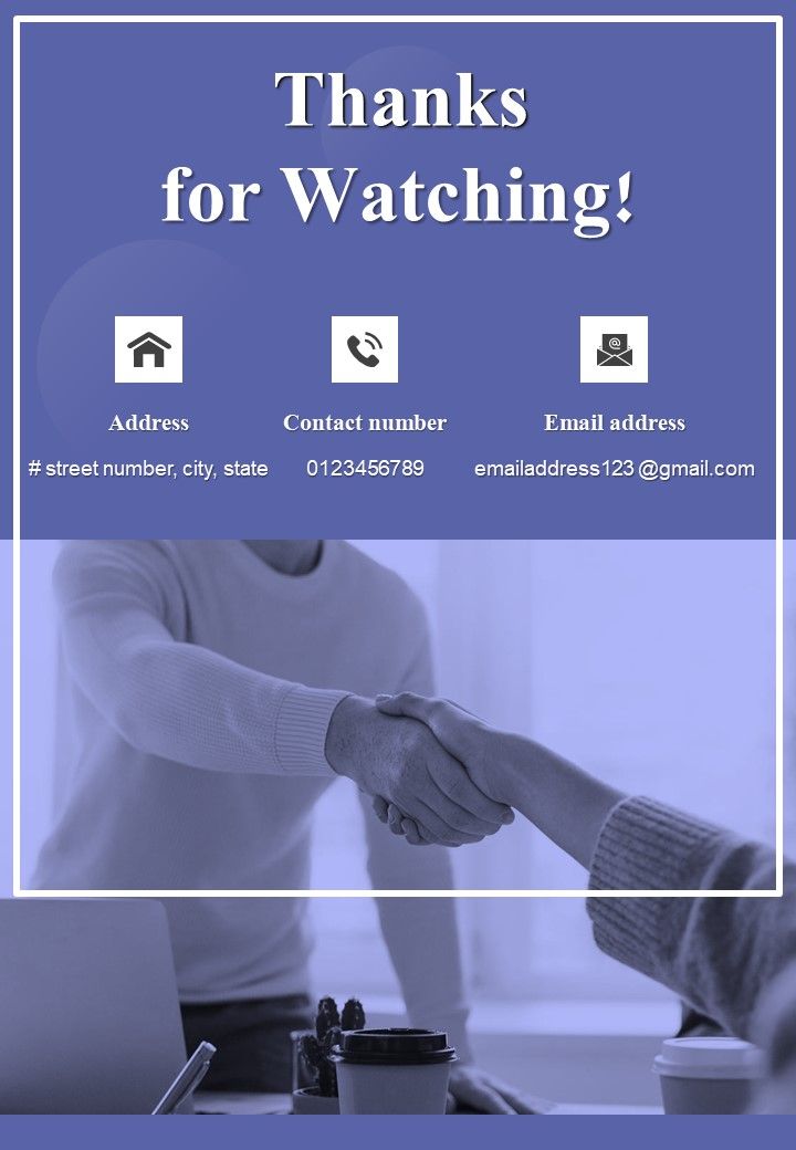 Thanks For Watching Big Analytics Project Proposal One Pager Sample Example Document Slide01