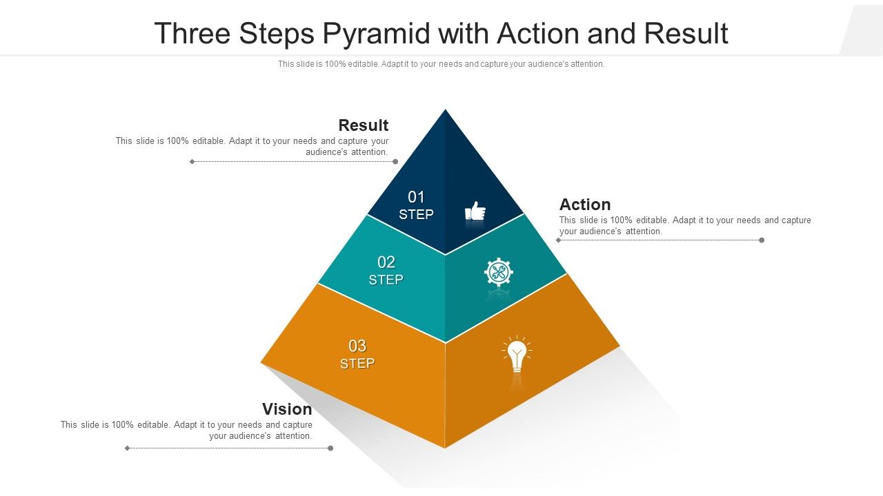 Three_Steps_Pyramid_With_Action_And_Result_Ppt_PowerPoint_Presentation_File_Graphic_Images_PDF_Slide_1.jpg