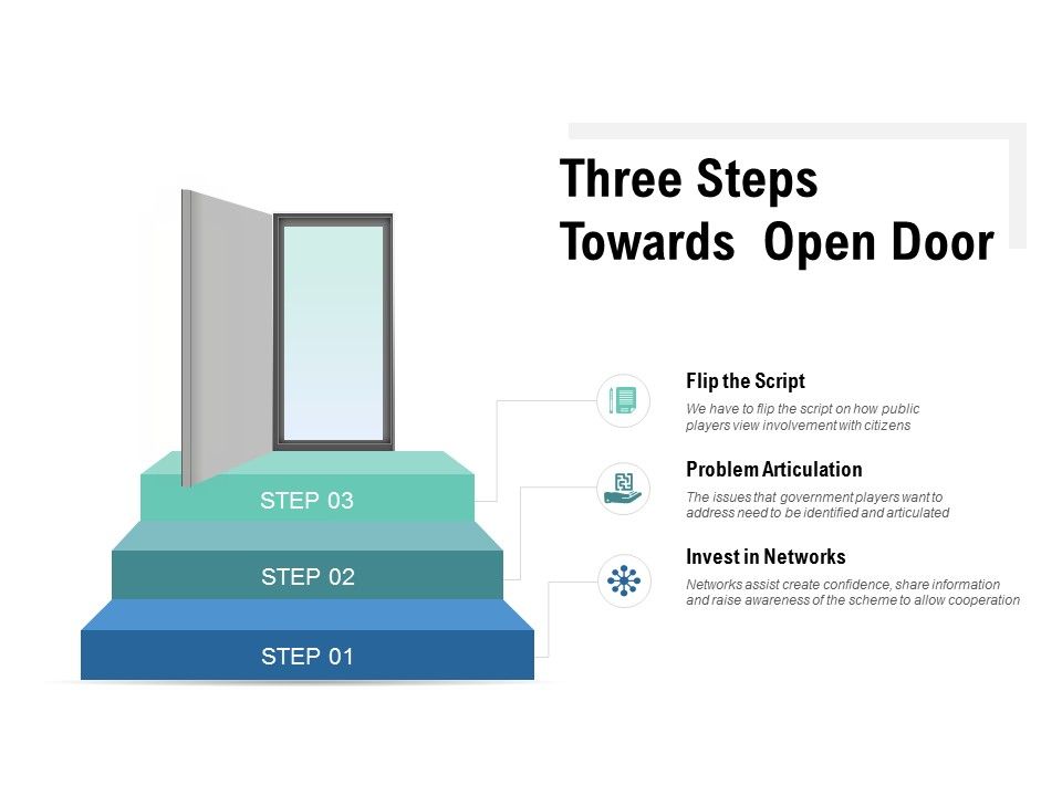Three_Steps_Towards_Open_Door_Ppt_PowerPoint_Presentation_Portfolio_Introduction_Slide_1.jpg