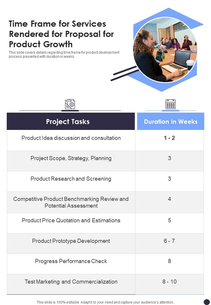 Time_Frame_For_Services_Rendered_For_Proposal_For_Product_Growth_One_Pager_Sample_Example_Document_Slide_1.jpg