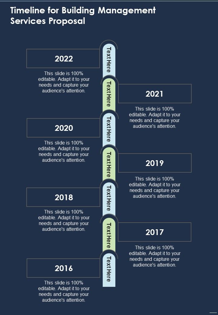 Timeline For Building Management Services Proposal One Pager Sample Example Document Slide01