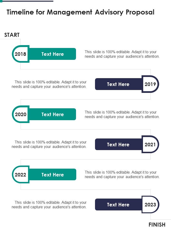 Timeline For Management Advisory Proposal One Pager Sample Example Document Slide01