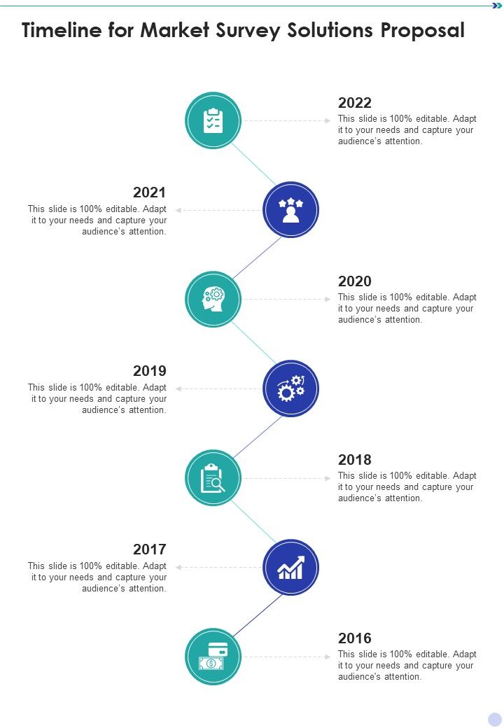 Timeline For Market Survey Solutions Proposal One Pager Sample Example Document Slide01