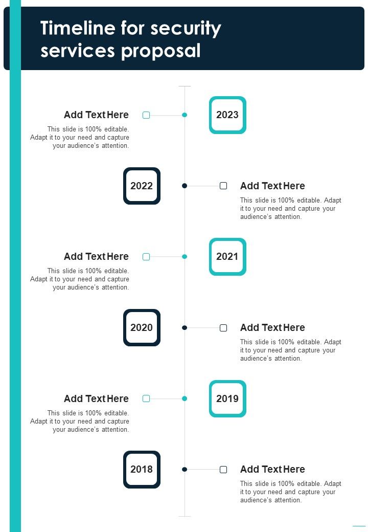 Timeline For Security Services Proposal One Pager Sample Example Document Slide01