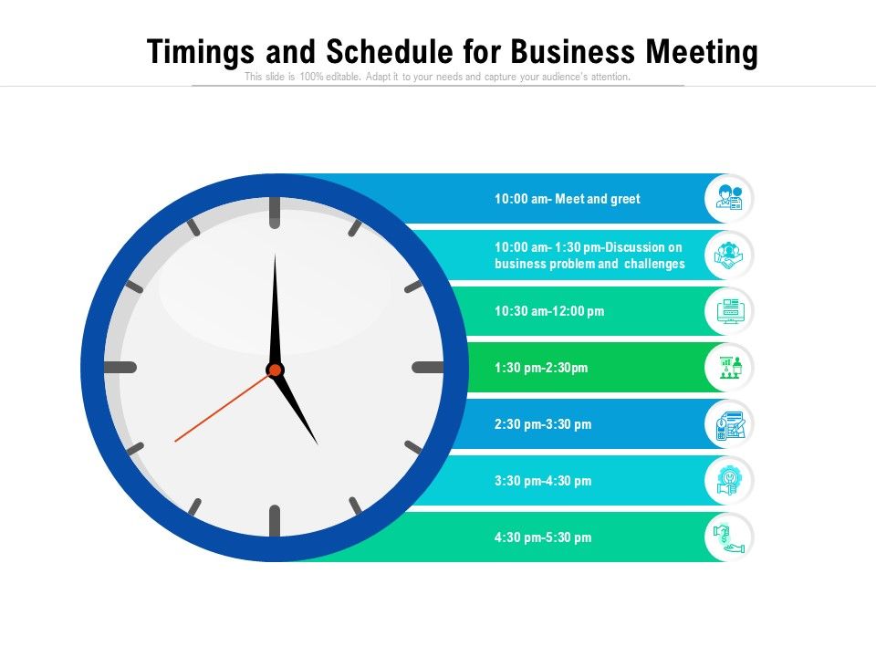 Timings_And_Schedule_For_Business_Meeting_Ppt_PowerPoint_Presentation_File_Outline_PDF_Slide_1.jpg