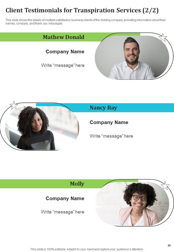 Transpiration Company Business Proposal Example Document Report Doc Pdf Ppt