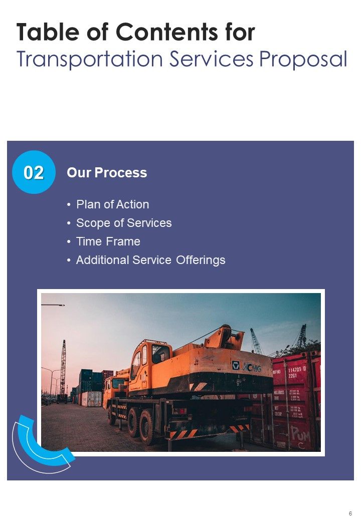 Transportation Services Proposal Example Document Report Doc Pdf Ppt
