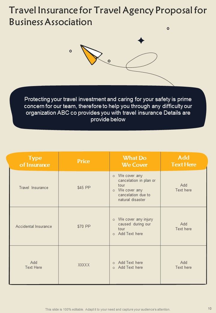 Travel Agency Proposal For Business Association Example Document Report Doc Pdf Ppt