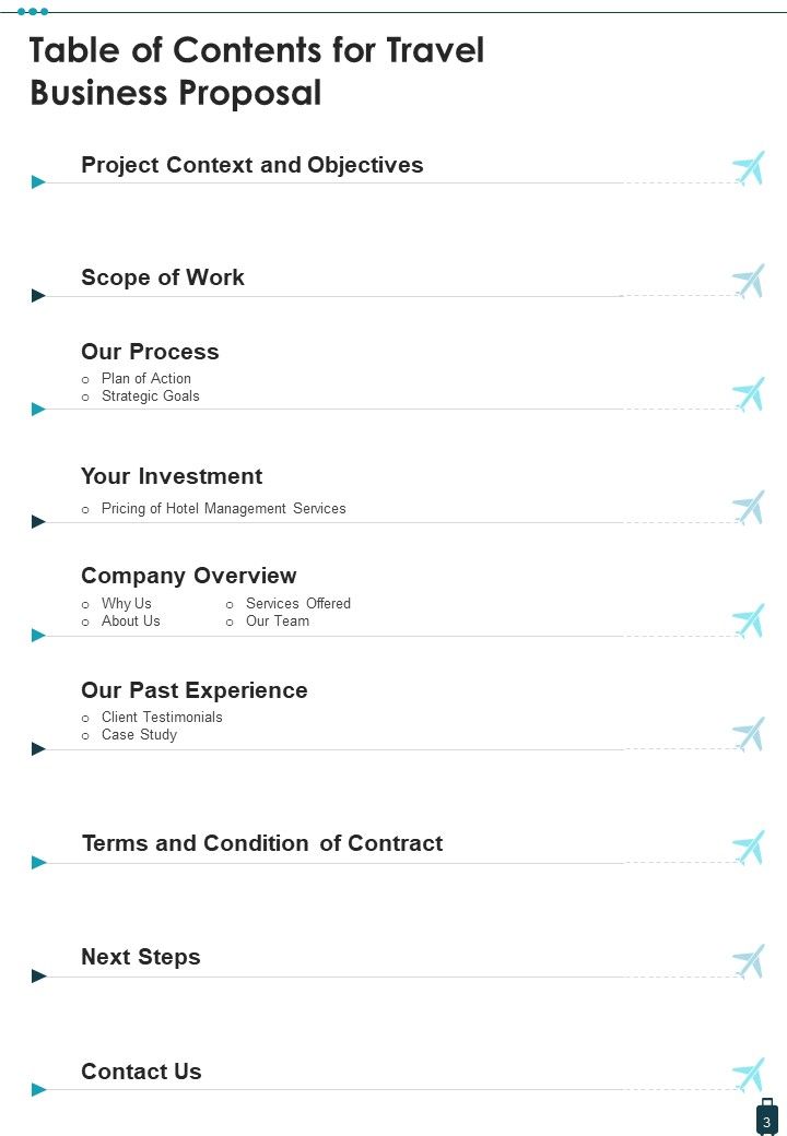 Travel Business Proposal Example Document Report Doc Pdf Ppt