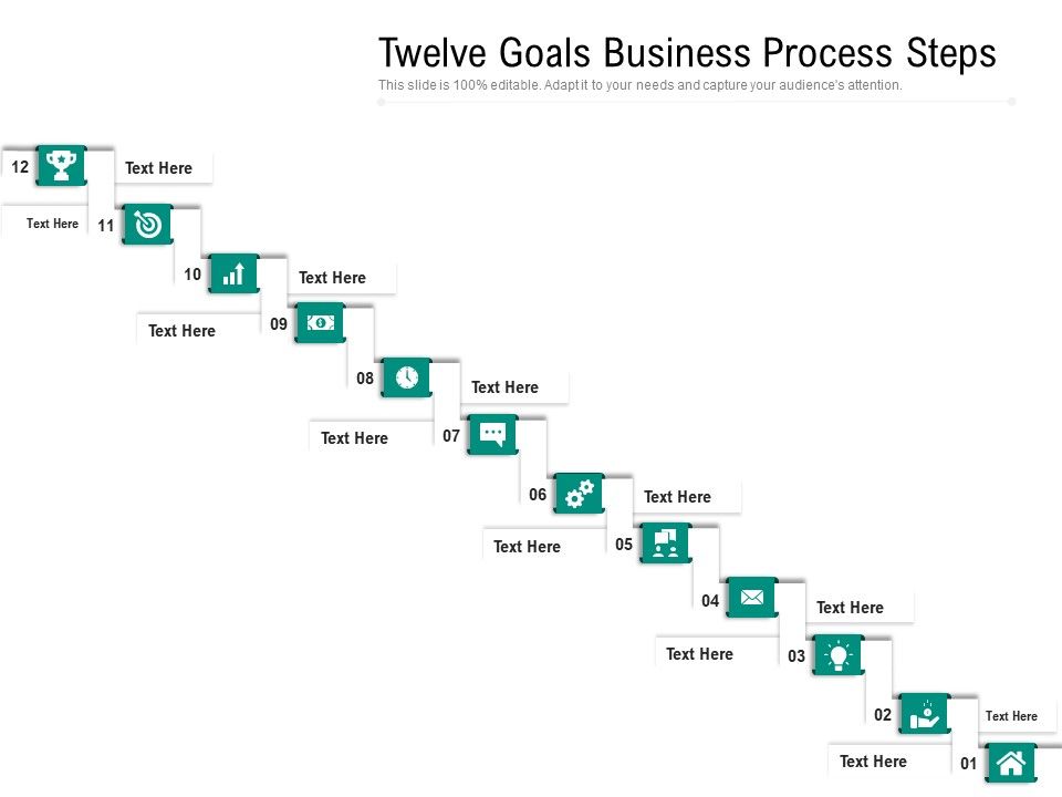 Twelve_Goals_Business_Process_Steps_Ppt_PowerPoint_Presentation_Gallery_Elements_PDF_Slide_1.jpg