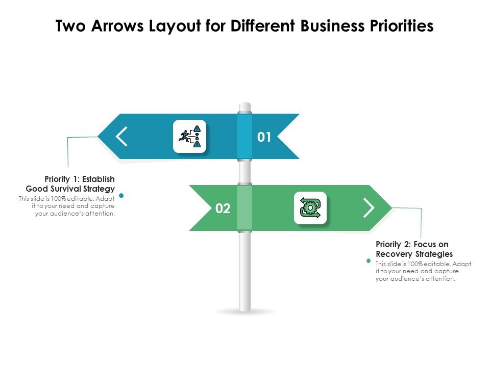 Two_Arrows_Layout_For_Different_Business_Priorities_Ppt_PowerPoint_Presentation_Summary_Templates_PDF_Slide_1.jpg