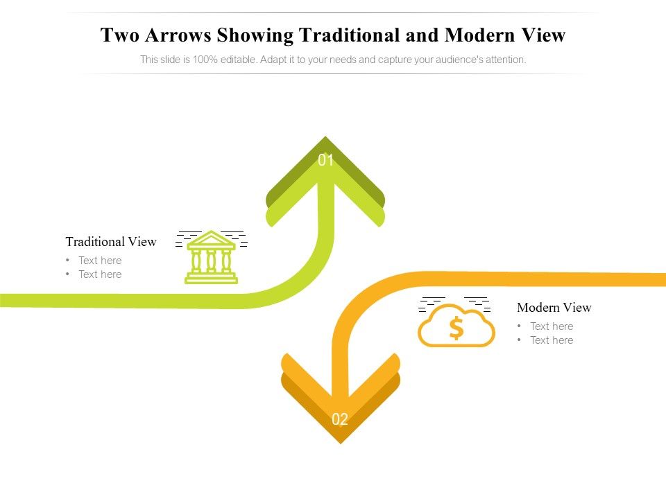 Two_Arrows_Showing_Traditional_And_Modern_View_Ppt_PowerPoint_Presentation_File_Graphics_Design_PDF_Slide_1.jpg
