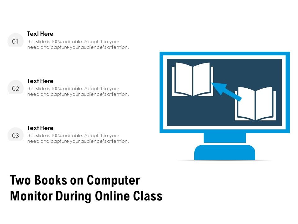 Two_Books_On_Computer_Monitor_During_Online_Class_Ppt_PowerPoint_Presentation_File_Outfit_PDF_Slide_1.jpg