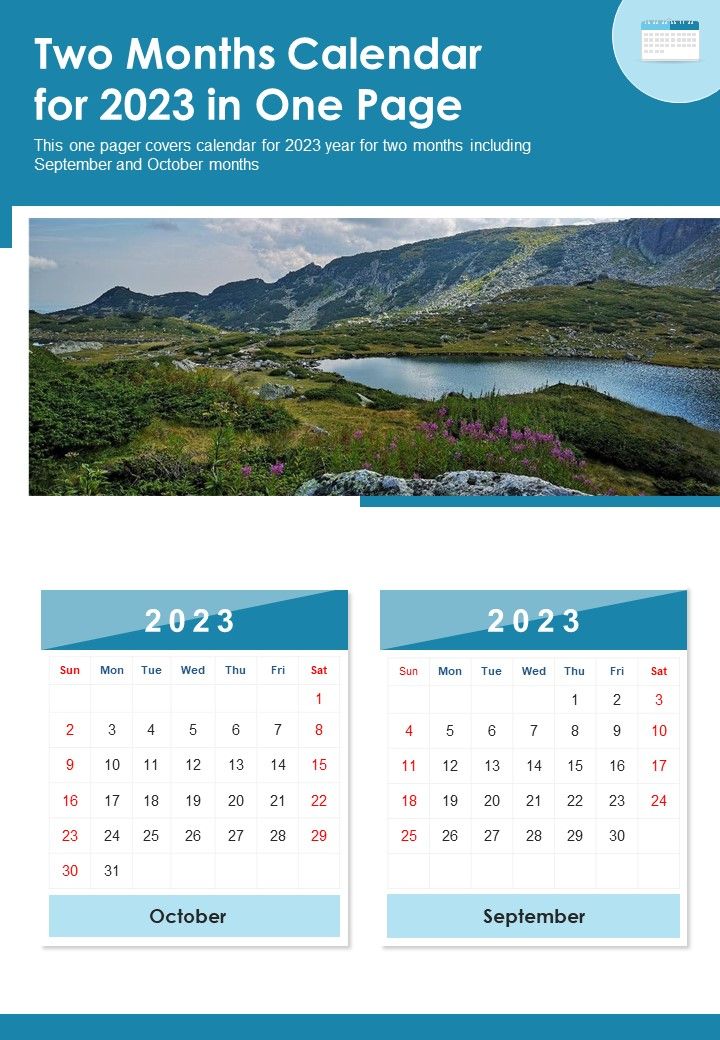 Two Months Calendar For 2022 In One Page Done PDF Document PPT Template Slide01