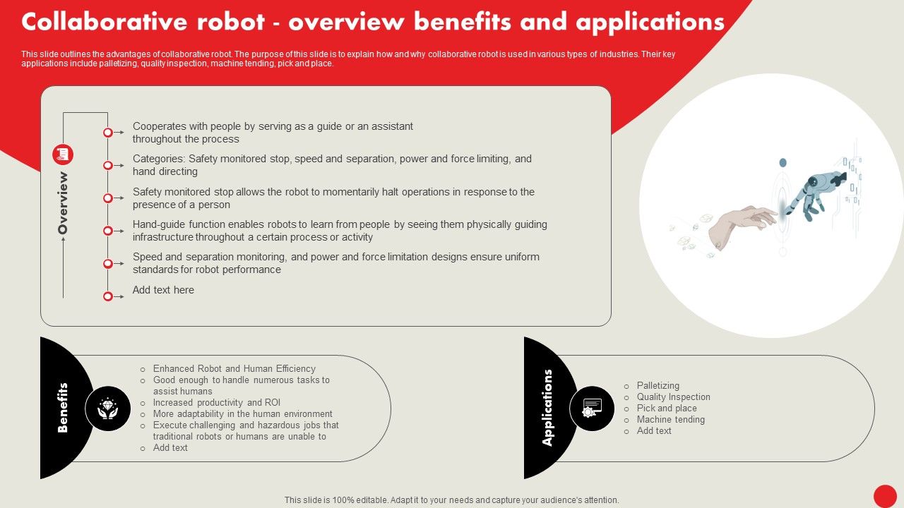 Types_Of_Robots_For_Industrial_Operations_Collaborative_Robot_Overview_Benefits_And_Applications_Sample_PDF_Slide_1.jpg
