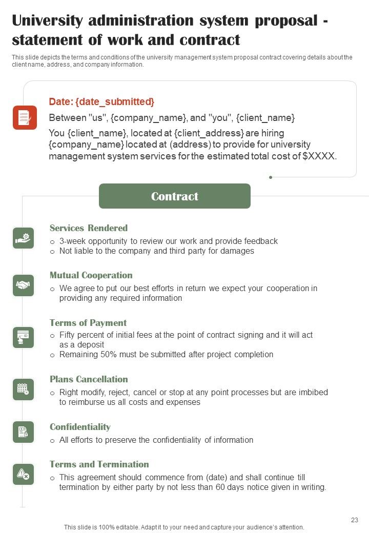 University Administration System Proposal Example Document Report Doc Pdf Ppt