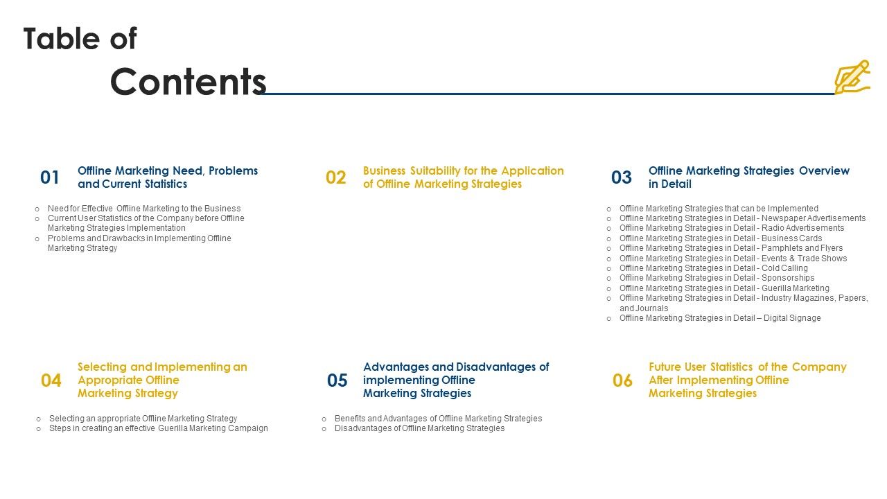 Using_Offline_Marketing_Approaches_To_Improve_Customer_Engagement_And_Organic_Traffic_Table_Of_Contents_Structure_PDF_Slide_1.jpg