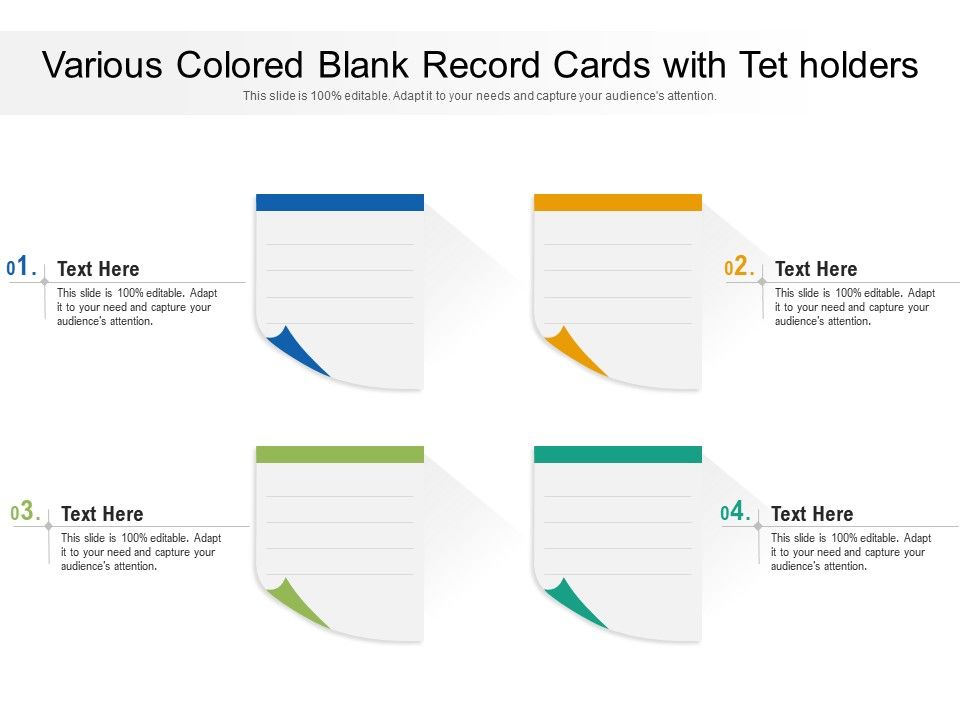 Various_Colored_Blank_Record_Cards_With_Tet_Holders_Ppt_PowerPoint_Presentation_File_Graphic_Images_PDF_Slide_1.jpg