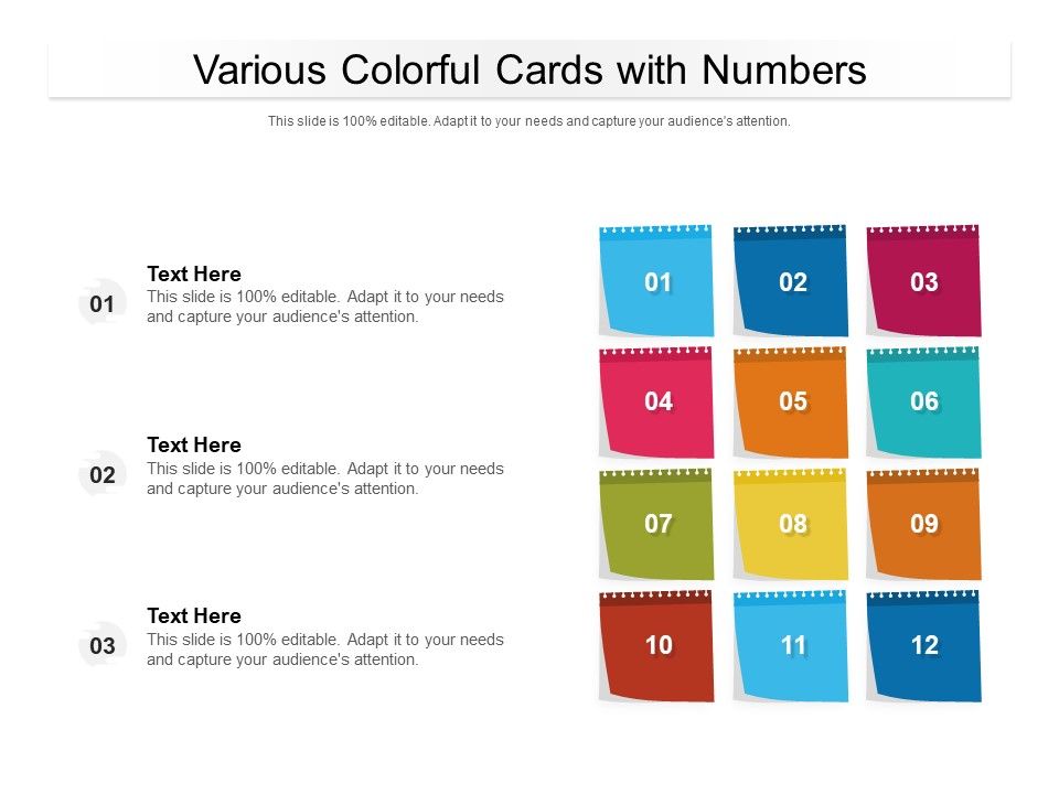 Various_Colorful_Cards_With_Numbers_Ppt_PowerPoint_Presentation_File_Good_PDF_Slide_1.jpg