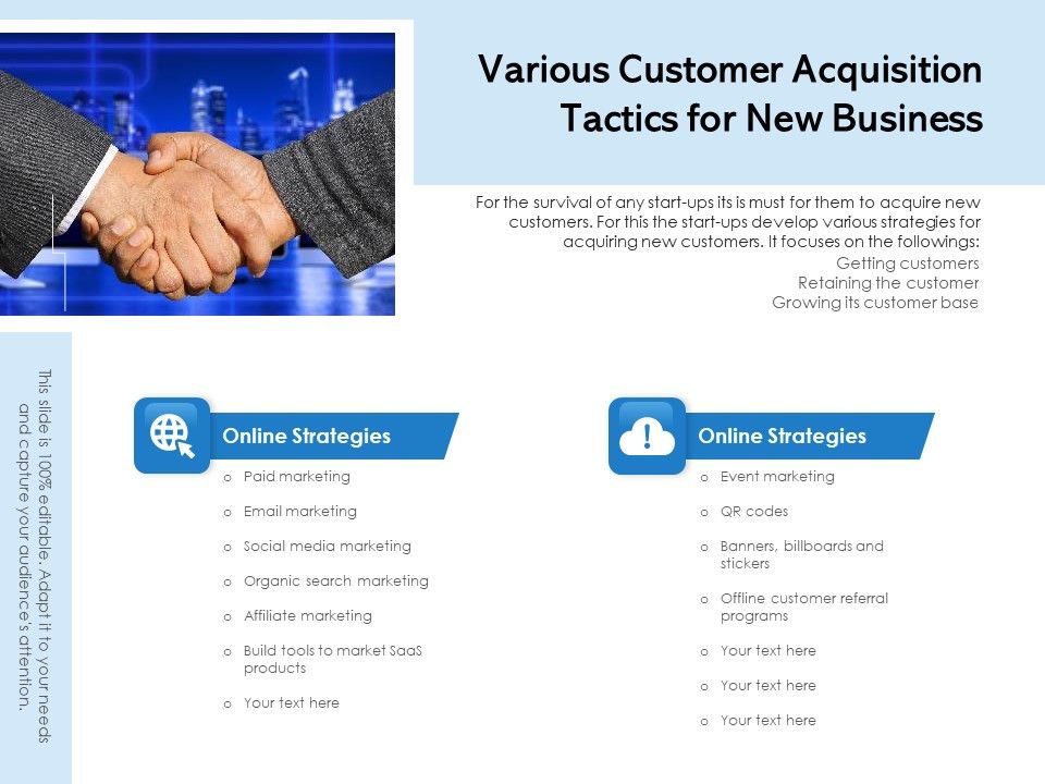 Various_Customer_Acquisition_Tactics_For_New_Business_Ppt_PowerPoint_Presentation_Infographic_Template_Summary_PDF_Slide_1.jpg
