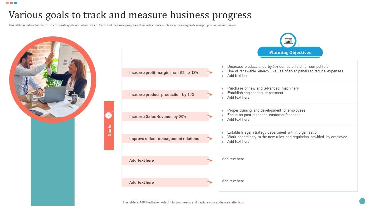 Various_Goals_To_Track_And_Measure_Business_Progress_Slides_PDF_Slide_1.jpg
