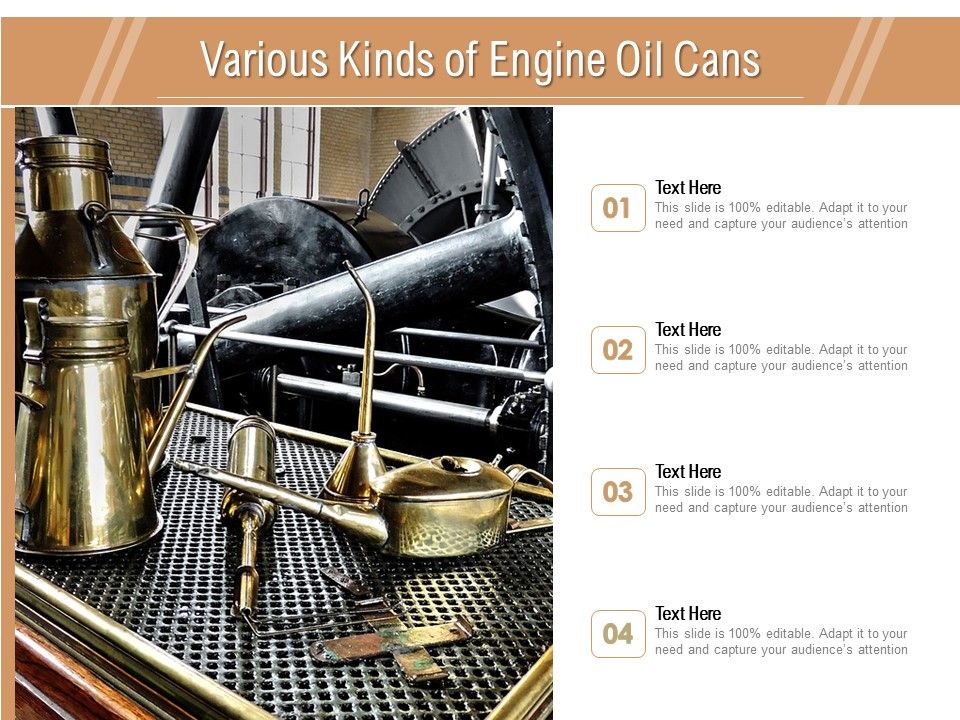 Various_Kinds_Of_Engine_Oil_Cans_Ppt_PowerPoint_Presentation_File_Rules_PDF_Slide_1.jpg
