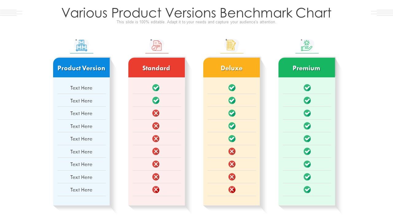 Various_Product_Versions_Benchmark_Chart_Ppt_PowerPoint_Presentation_Graphics_PDF_Slide_1.jpg