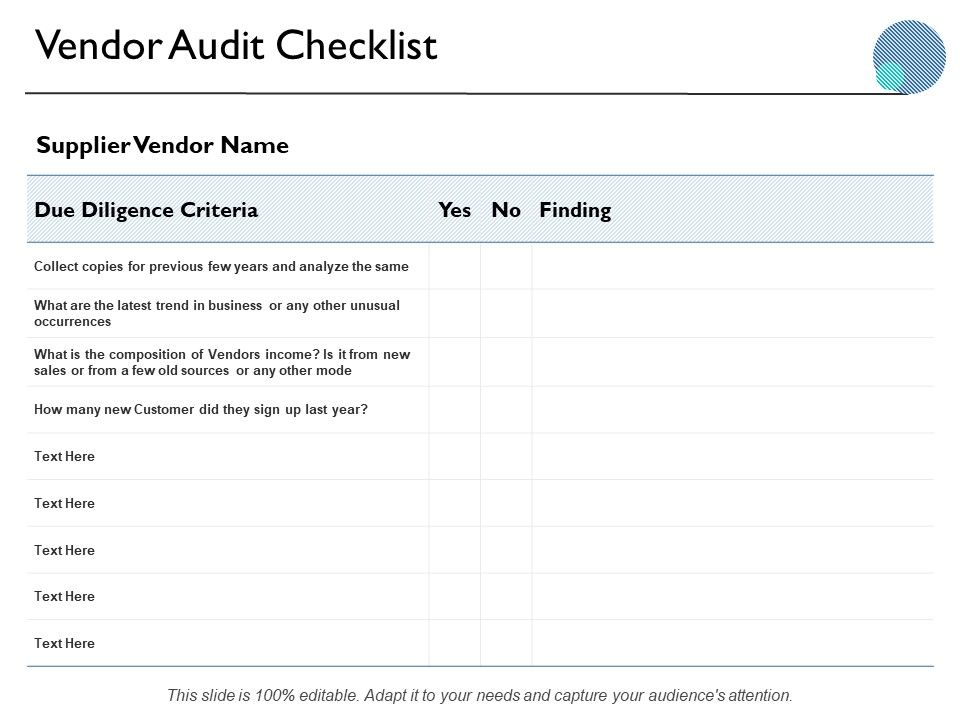 Vendor_Audit_Checklist_Ppt_PowerPoint_Presentation_Summary_File_Formats_Slide_1.jpg