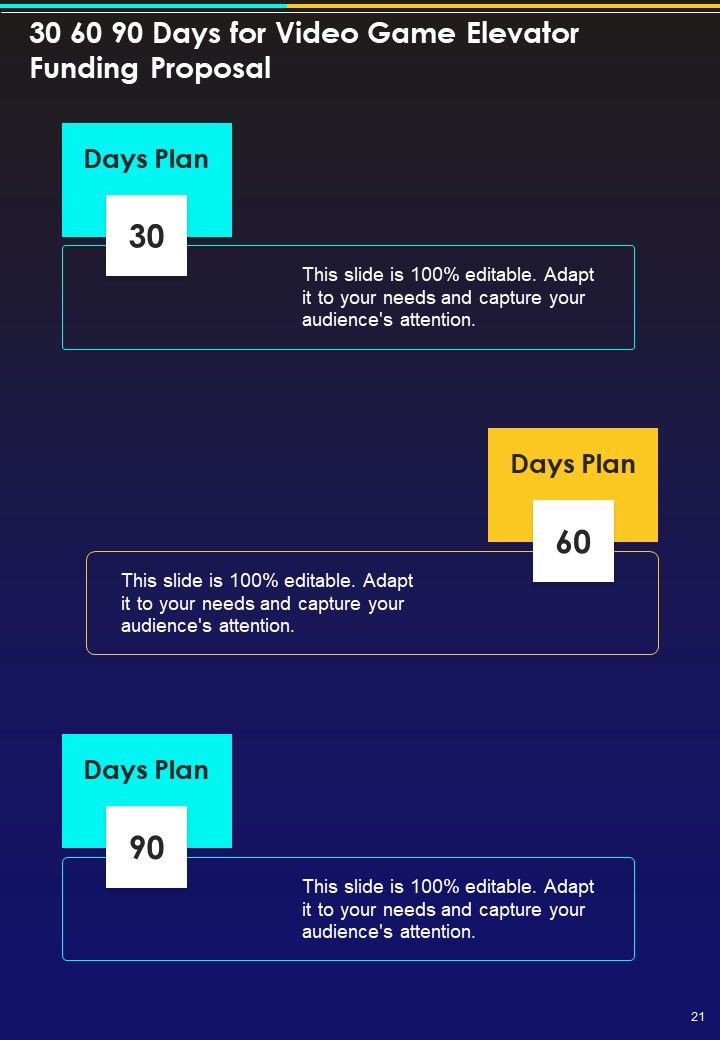 Video Game Elevator Funding Proposal Example Document Report Doc Pdf Ppt