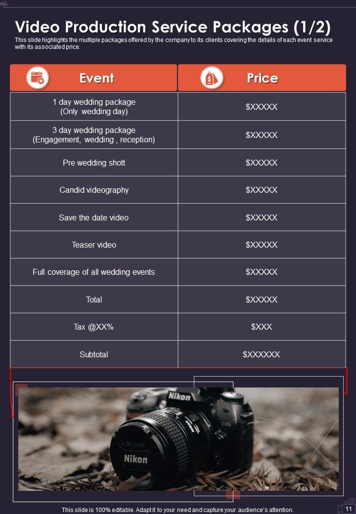 Video Production Service Proposal Example Document Report Doc Pdf Ppt