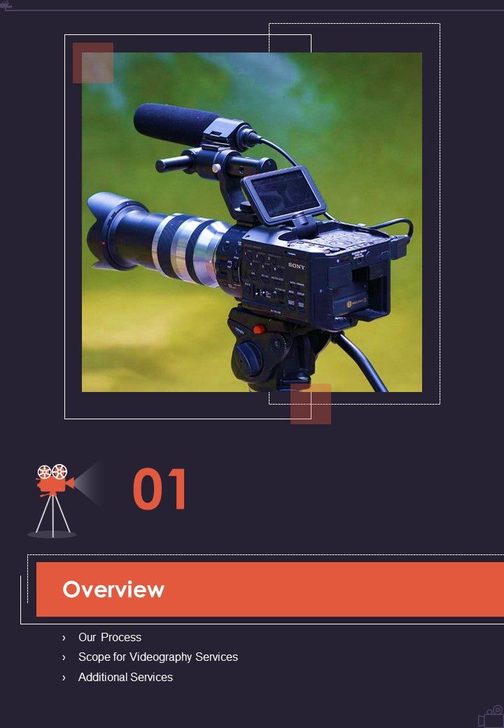Video Production Service Proposal Table Of Contents One Pager Sample Example Document Slide01