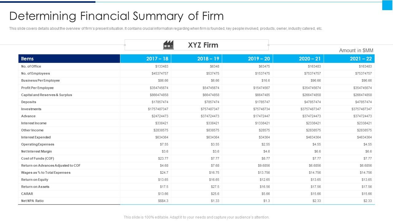 Ways_To_Enhance_Organizations_Profitability_Determining_Financial_Summary_Of_Firm_Summary_PDF_Slide_1.jpg