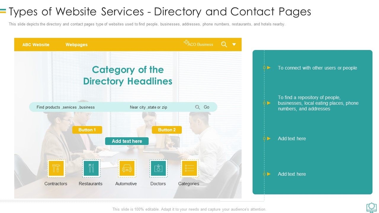 Web_Development_Types_Of_Website_Services_Directory_And_Contact_Pages_Infographics_PDF_Slide_1.jpg