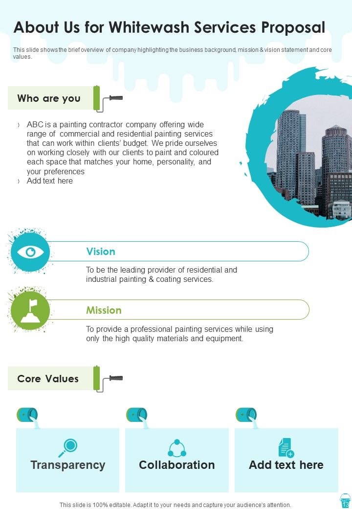 Whitewash Services Proposal Example Document Report Doc Pdf Ppt