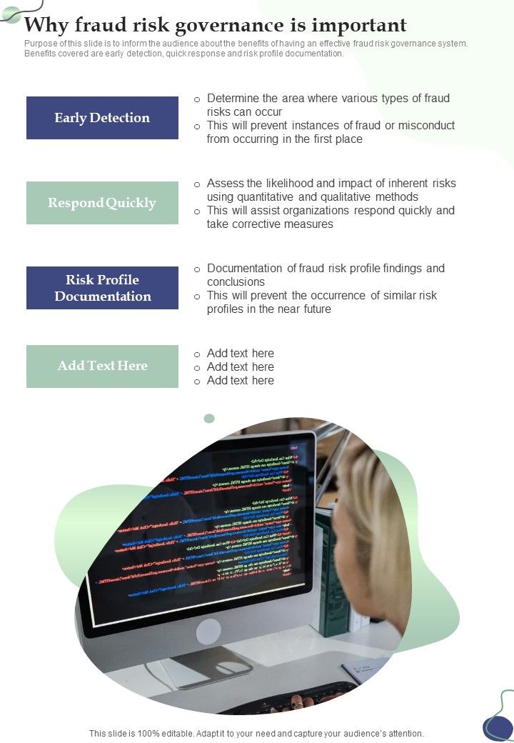 Why Fraud Risk Governance Is Important One Pager Sample Example Document Slide01