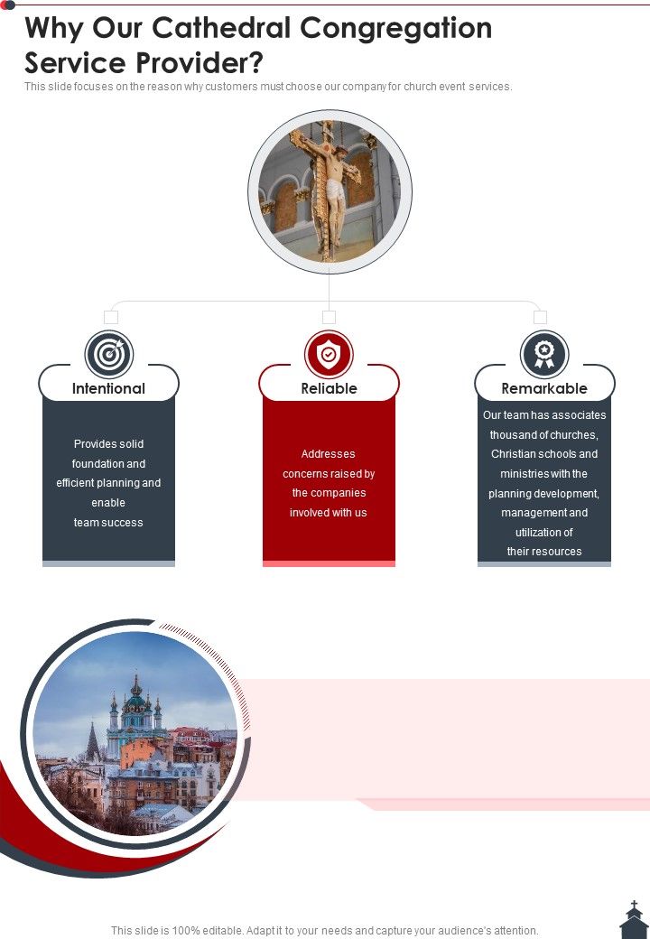 Why Our Cathedral Congregation Service Provider One Pager Sample Example Document Slide01