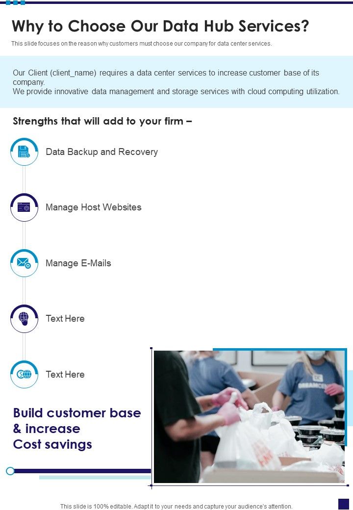 Why To Choose Our Data Hub Services One Pager Sample Example Document Slide01